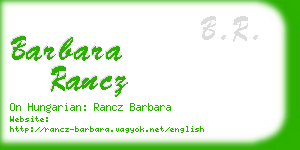 barbara rancz business card